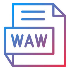 Fototapeta premium Vector Design WAV Icon Style