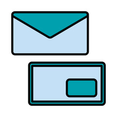 Filled Line ENVELOPS design vector icon