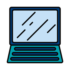 Filled Line LAPTOP design vector icon