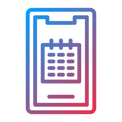 Vector Design Mobile Calendar Icon Style