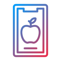 Vector Design Mobile Food Icon Style