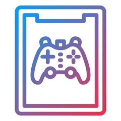 Vector Design Tablet Game Icon Style