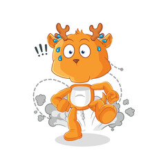 fawn running illustration. character vector