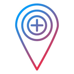 Vector Design Hospital Location Icon Style