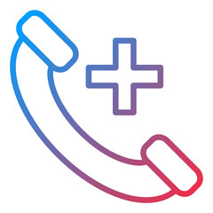 Fototapeta premium Vector Design Emergency Call Icon Style