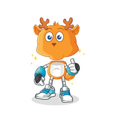 fawn robot character. cartoon mascot vector