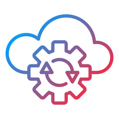 Vector Design Cloud Backup Icon Style