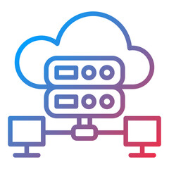 Vector Design Hosting Icon Style