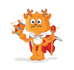 fawn king vector. cartoon character