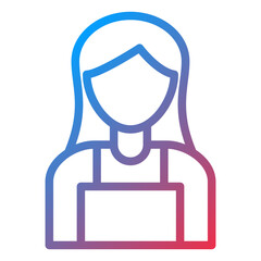 Vector Design Lady Seller Icon Style