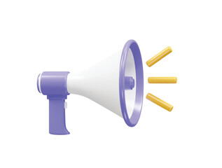 Megaphone icon 3d rendering vector illustration