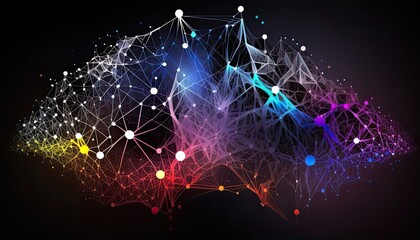 global network , line and dot connection , Generative AI