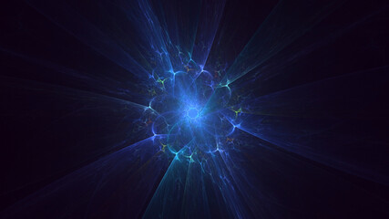 3D rendering abstract circle light background