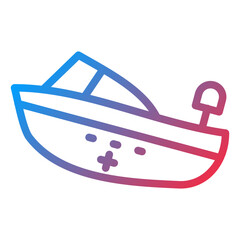 Vector Design Rescue Boat Icon Style