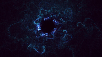 3D rendering abstract colorful fractal light background