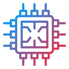 Vector Design CPU Icon Style