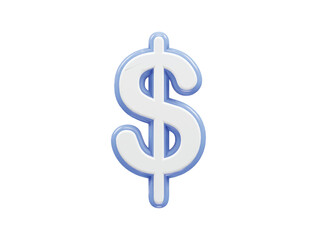 Obraz premium Dollar icon 3d rendering vector illustration 