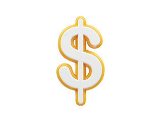 Dollar icon 3d rendering vector illustration 