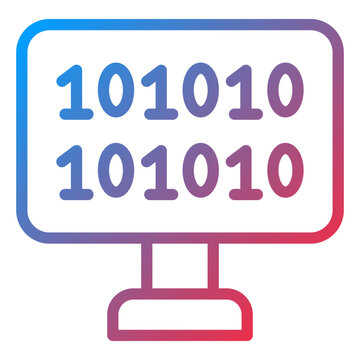 Vector Design Binary Code Icon Style