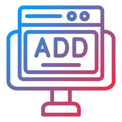 Vector Design Online Ads Icon Style