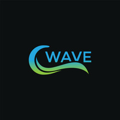 abstract logo design wave can edit and resize