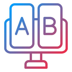 Vector Design AB Testing Icon Style