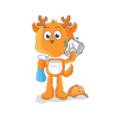 fawn cleaner vector. cartoon character