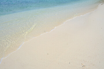 Blue water and beach Beautiful with nature and wonders of tropical waters and paradise beaches of the Andaman Sea.