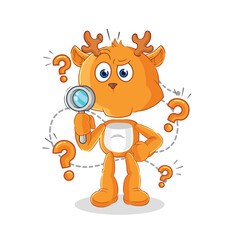 fawn searching illustration. character vector
