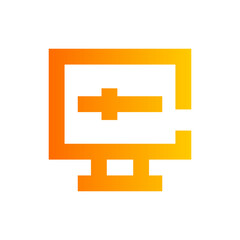 Fototapeta premium video marketing gradient icon