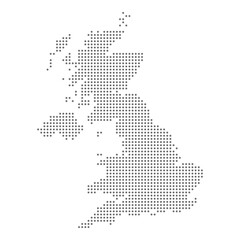 United Kingdom map dotted