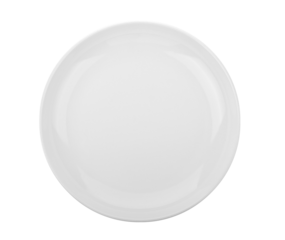 Plate. White plate on transparent png
