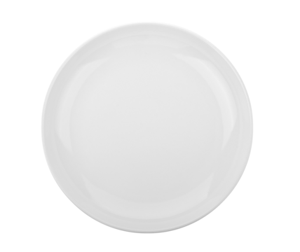 Plate. White plate on transparent png