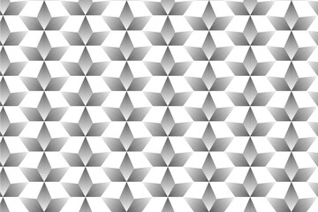 seamless 3D black and white geometric pattern