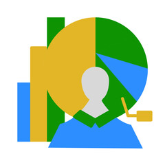 Busines proces management svg simple flat design vector icon