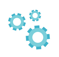 cogwheel cartoon icon isolated vector illustration