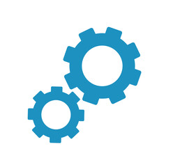 cogwheel cartoon icon isolated vector illustration