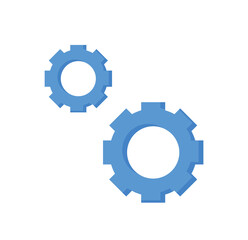 cogwheel cartoon icon isolated vector illustration