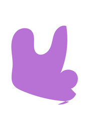 Purple Abstract Shapes Decor 