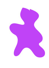 Purple Abstract Shapes Decor 