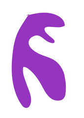 Purple Abstract Shapes Decor 