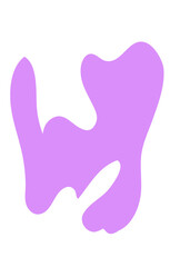 Purple Abstract Shapes Decor 