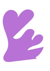 Purple Abstract Shapes Decor 