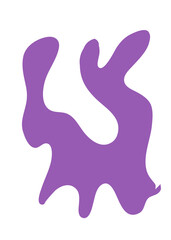 Purple Abstract Shapes Decor 