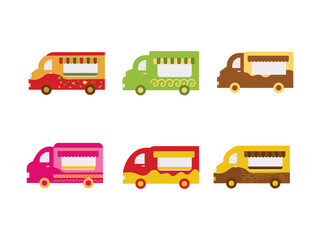 Vector Food Truck For Small Business Cartoon Illustration