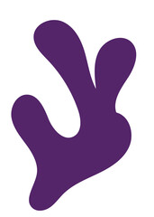 Purple Abstract Shapes Decor 