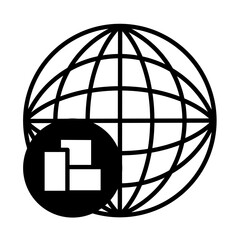 Solid Line WORLD WIDE SHIPPING design vector icon