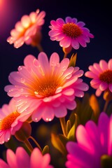 Fototapeta premium pink and yellow flower