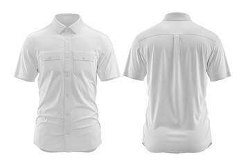Shirt cargo style men's, 3D Rander, White