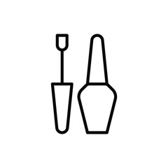 Nail polish thin line icon. Symbol of manicure. Modern vector illustration for beauty shop.